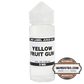 No Label Juice Co - Yellow Fruit Gum (120ml) **
