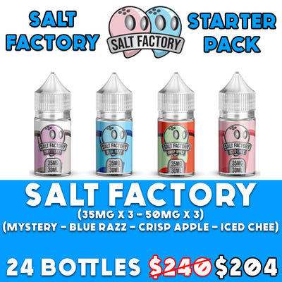 SALT FACTORY STARTER PACK (24 BOTTLES)